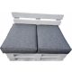  Възглавница за седалка за комплект ONE EURO PALLET 2 броя 80 x 60 сребро 23