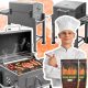 Скара на дървени въглища с чугунена маса, масивна решетка, опушване +4кг въглища