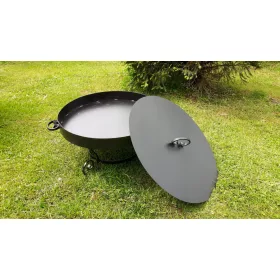    КОВАНО 80 СМ градинско огнище за грил + капак