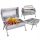  СКАРА преносима туристическа градинска BBQ малка на дървени въглища 38x30 неръждавейка
