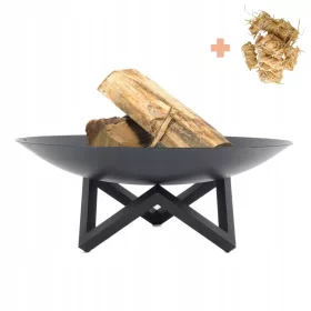    Огнище 70 см 3 мм черна рамка Грил Лагерен огън