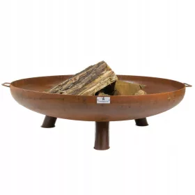    Градинска Камина Кортен Дълбоки Крака + Дръжки 100см