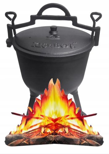  ЧУГУНЕЕН ЛОВЕН КОТЕЛ Бял Емайлиран 10L KB9906