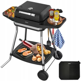    ЕЛЕКТРИЧЕСКА ГРАДИНСКА СКАРА МЕГА 6в1 Стояща 3050W + Капак + ТЕРМОМЕТЪР