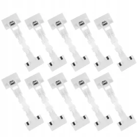    10 БЕЛИ ПЛАСТМАСОВИ СТОЙКИ ЗА ЕТИКЕТИ И ЦЕНИ