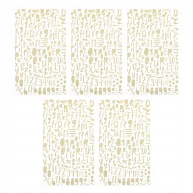    5 БРОЯ ЗЛАТИСТИ, БЛЕСТЯЩИ СТИКЕРИ С БУКВИ И ЦИФРИ ЗА РЪЧНА ИЗРАДА (DIY)