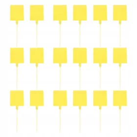    100 ЖЪЛТИ ЕТИКЕТА ЗА КАБЕЛИ СЪС ЗДРАВИТЕЛНИ ПЛАСТМАСОВИ ВРЪЗКИ