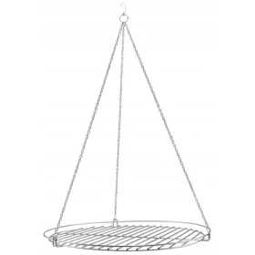    КРЪГЛА ВИСЯЩА СКАРА РЕШЕТКА НЕРЪЖДАЕМА СТОМАНА Ø 50 см + ВЕРИГА