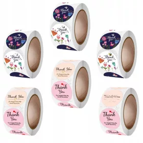    СТИКЕРИ ЗА ЗАКРИВАНЕ НА ДЕНЯ, 6 РОЛКИ, ПЕРМАНЕНТНИ С ФЛОРАЛЕН МОДЕЛ