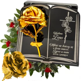   Вечен фенер за гроб с гравирана поставка от акрилово стъкло