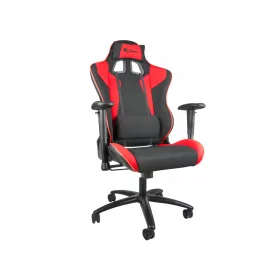   Геймърски стол Genesis SX77, изкуствена кожа, плат, карбонова PU кожа, черно и червено