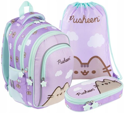 Училищен комплект Pusheen Violet от St.Majewski с планирана линия за 2025г.