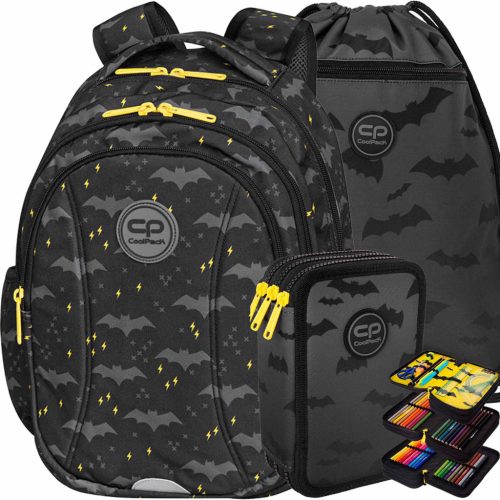 Ученическа раница и комплект несесери Coolpack 3 в 1 Batman
