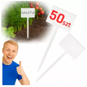  Стояща табела бяла 60 x 4 см 50 бр.