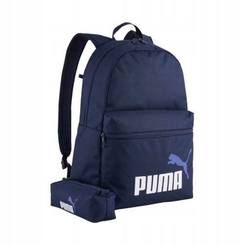 Раница Puma Phase Set + пенал в тъмносиньо, идеален за училище и кратки пътувания