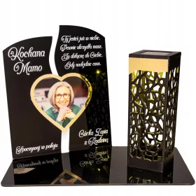   Соларен LED Вечен Светилник със Снимка за Гробище - Идеален за Спомен