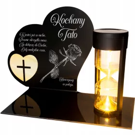   Соларен Фенер с Гравирано Послание - Вечен LED Лампион за Гроб