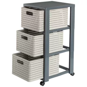    Рафт за баня Rotho, нюанси на сивото, 37 x 32,5 x 71,2 см