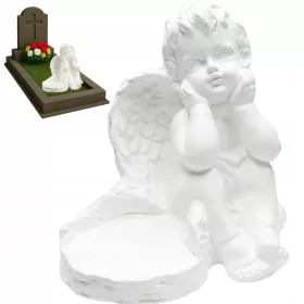   Фигурка на Ангел за Гроб или Градина от Импрегниран Гипс