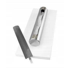   Самостоятелна биокамина Stainless Garden Mini – неръждаема стомана, гланцово бяла, мобилна и безопасна