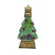 Стъклен фенер "Santa Christmas Tree" с декорация от кристали