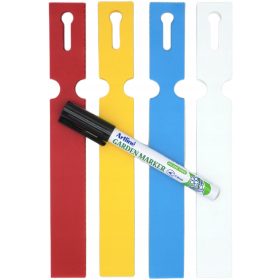    МАРКЕР + Етикети 4 ЦВЯТА контур за описание на растения 200x25 мм (25x200) 400 бр.