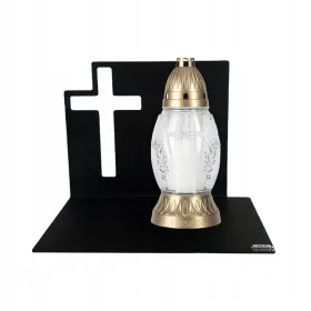   Метална поставка за свещи и букети за гробище - малка