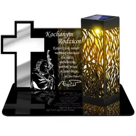   LED Соларен Фенер XL PREMIUM със Сребърни Орнаменти - Вечен Екологичен Фенер