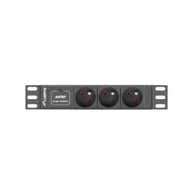    Разклонител Lanberg за 10" шкафове 1U 16A PDU 3x PL 2m черен