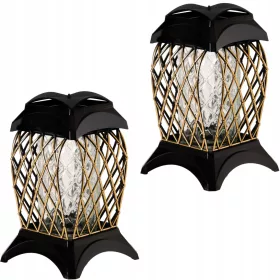   Свещи за гроб с цветен декор, комплект за Вси Светии, височина 30 см