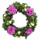 Есенен венец с лилави хризантеми Ø35 см