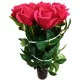 Изкуствен букет от червени рози Premium с бетонен пълнеж за ваза