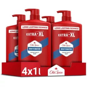    4 x Мъжка пяна за вана Old Spice Whitewater, 3 в 1, 1 л
