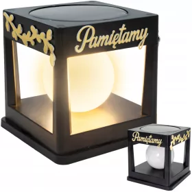   Соларен LED Фенер „Паметим“ за Гроб с Вечен Пламък и Елегантен Дизайн