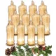 LED Свещи за Лампиони и Декорации, Височина 24 cm - 12 Броя