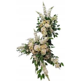   Комплект за гроб с бели рози и зюмбюли