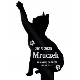   Персонализирана Паметна Плоча за Гроба на Котка с Вечен Светилник