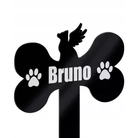   Персонализирана паметна плочка за гроб на домашен любимец с вечна свещ