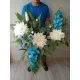 Комплект Изкуствени Цветя за Гроб - Аранжировка и Букет за Ваза
