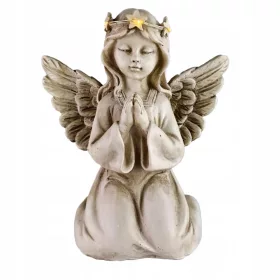   Фигурка на Ангел-Пазител с LED Осветление за Градина или Гробище 18см