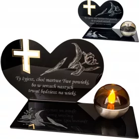   Соларна Лампа за Гроб с Възможност за Персонализация - Голям Модел