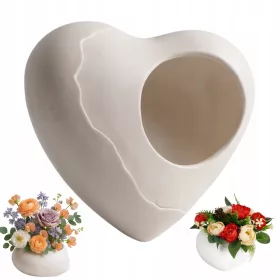   Керамично Сърце Бяло 22×19×12 см - Оригинална Декоративна Подложка