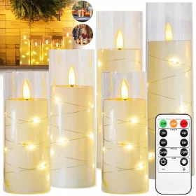   LED Свещи с Таймер и Мигащ Ефект - Идеален Подарък за Всяка Промяна