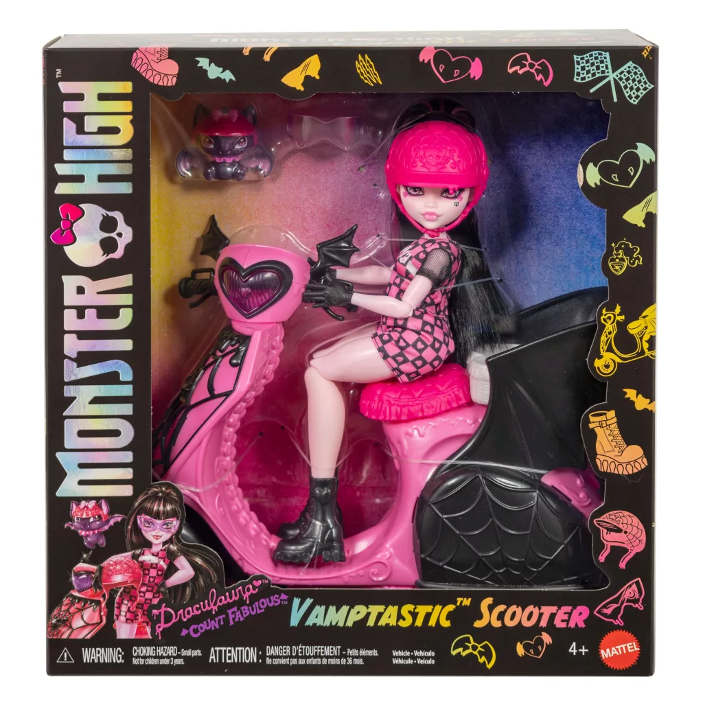 Комплект кукла Monster High Vampire Scooter + Draculaura - w