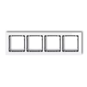  Четворна рамка Karlik 0-11-DRS-4 бяла