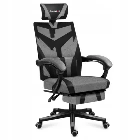    Геймърски стол Huzaro Combat 5.0 Grey Mesh, черен и сив