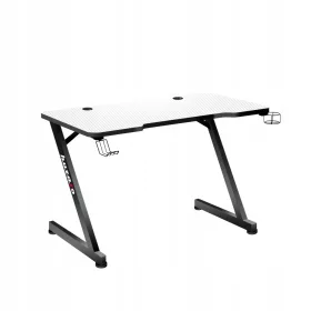    Геймърско бюро Huzaro Hero 2.5, бяло, карбоново