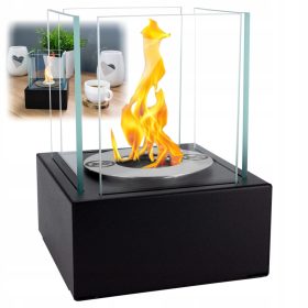   Умна черна биокамина Smart – мобилен дизайн, топлина и уют за дома