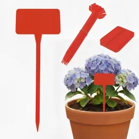  Червени етикети за растения 10,5x7