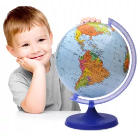    ПОЛИТИЧЕСКИ глобус 220 мм + картонена АПЛИКАЦИЯ подарък - полски продукт